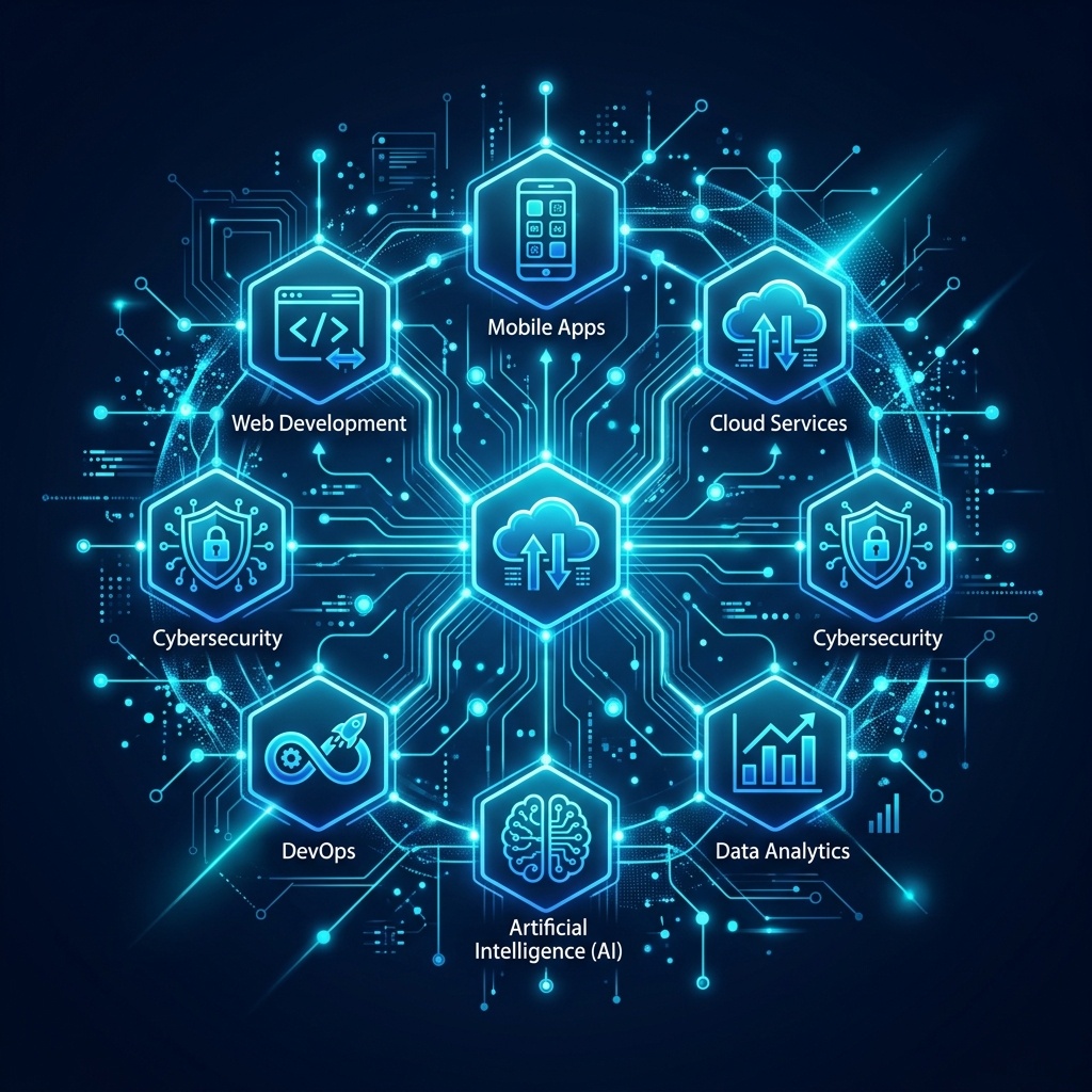 Layanan IT Natif - web, mobile, cloud, cybersecurity, devops